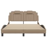 vidaXL Cadre de lit Viana sans matelas cappuccino 120x200 cm similicuir