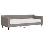 vidaXL Lit de jour avec matelas taupe 80x200 cm tissu