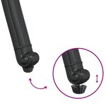 vidaXL Chaise de jardin 2 Pièces Noir 55 x 56 5 x 91cm Aluminium