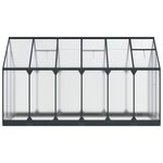 vidaXL Serre de jardin avec porte Anthracite 183 5 x 363 5 x 207 cm