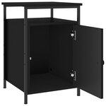 vidaXL Tables de chevet 2 Pièces noir 40x42x60 cm bois d'ingénierie