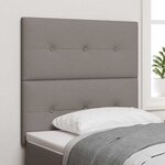 vidaXL Tête de lit réglable en hauteur Taupe 100 cm tissu