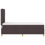 vidaXL Lit à ressort LED avec matelas Marron foncé 100 x 200 cm tissu