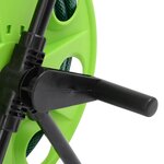 vidaXL Chariot enrouleur vert et jeu de raccords de tuyaux 1 27cm 50 m
