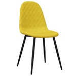 vidaXL Chaises à manger lot de 4 Jaune moutarde Velours