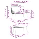 vidaXL Ensemble de salle à manger pour jardin 2 Pièces Noir polyrotin