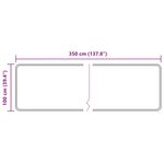 vidaXL Coureur de Tapis MARSA Blanc 100 x 350 cm Polyester et PVC