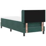 Lit Box Spring avec Matelas vert foncé 80x200 cm Velours