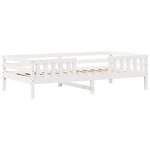vidaXL Cadre de lit sans matelas blanc 90x190 cm bois de pin massif