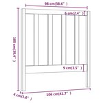 vidaXL Tête de lit 106x4x100 cm Bois massif de pin