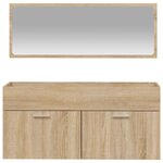 vidaXL Armoire de bain avec miroir chêne sonoma bois d'ingénierie