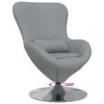 vidaXL Fauteuils  Relax et Fauteuils-Lits Gris clair