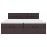 VidaXL Cadre de lit ottoman avec matelas marron foncé 160x200 cm tissu