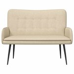 vidaXL Sofa 2 places Crème 115 x 61 x 87 cm Tissu