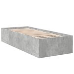 vidaXL Cadre de lit gris béton 90x200 cm bois d'ingénierie