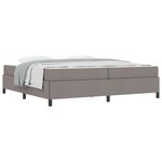 vidaXL Lit à ressorts Taupe 200 x 200 cm tissu