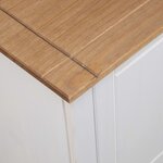 vidaXL Meuble TV Blanc 120x40x50 cm Bois de pin massif Gamme Panama