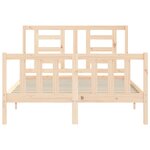 vidaXL Cadre de lit sans matelas bois de pin massif