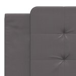vidaXL Lit avec matelas gris 180x200 cm similicuir