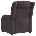 vidaXL Fauteuil inclinable Marron foncé Tissu