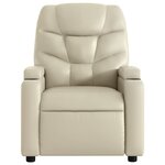 vidaXL Fauteuil inclinable en similicuir crème