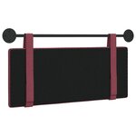 vidaXL Tête de lit suspendue Bordeaux Tissu