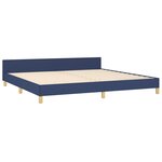 vidaXL Cadre de lit sans matelas bleu 200x200 cm tissu