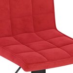 vidaXL Tabourets de bar lot de 2 rouge bordeaux velours