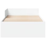 vidaXL Cadre de lit sans matelas blanc 90x200 cm bois d'ingénierie