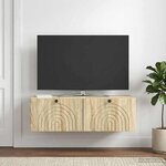 vidaXL Meuble TV mural Chêne Sonoma 98 x 41 x 30 cm Bois d'ingénierie