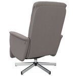 vidaXL Fauteuil inclinable de massage avec repose-pieds taupe tissu