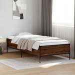 vidaXL Cadre de lit sans matelas chêne marron 90x200 cm