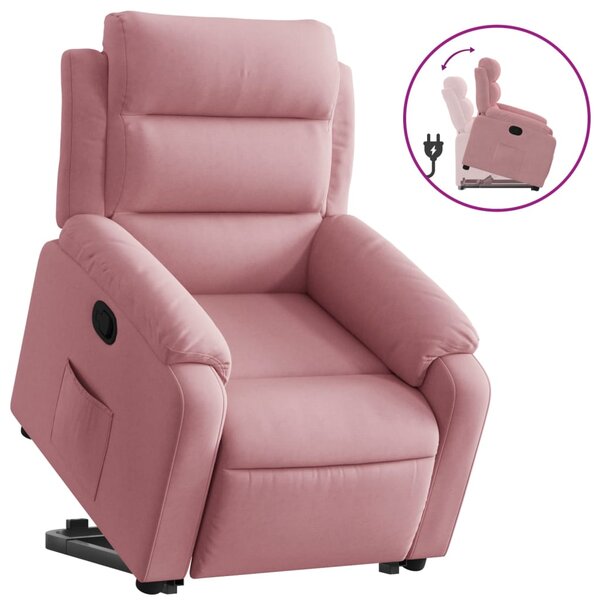 vidaXL Fauteuil inclinable Rose Velours