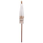 vidaXL Parasol balinais Crème (180-190) x 260 cm Coton et bois massif