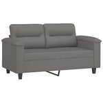 vidaXL Ensemble de canapés 4 Pièces coussins Gris foncé Tissu microfibre