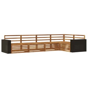 vidaXL Ensemble de canapés d'extérieur 5 pc Naturel
