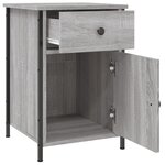 vidaXL Table de chevet sonoma gris 40x42x60 cm bois d'ingénierie