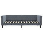 vidaXL Lit de jour avec gigogne sans matelas gris foncé 90x200 cm