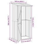 vidaXL Cabanons de jardin Anthracite 103 x 74 x 200 cm Métал