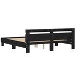 vidaXL Cadre de lit avec LED sans matelas noir 180x200 cm