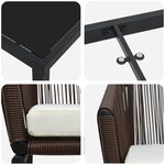 vidaXL Ensemble de salle à manger de jardin de 9 pièces Marron Poly Rattan