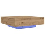 vidaXL Table Basse chêne artisanal 100 x 100 x 31 cm Bois d'ingénierie