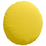 vidaXL Coussins de siège 2 Pièces Jaune clair Ø50 x 19 cm tissu