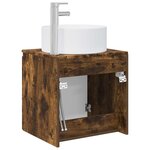 vidaXL Meuble de lavabo mural Chêne fumé 49 5 x 44 5 x 65 5 cm