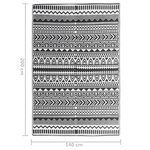 vidaXL Tapis d'extérieur ARAKIL Noir 140x200 cm PP