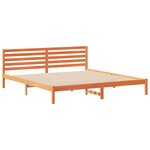 vidaXL Cadre de lit Marron cire 200 x 220 cm Bois massif en pin