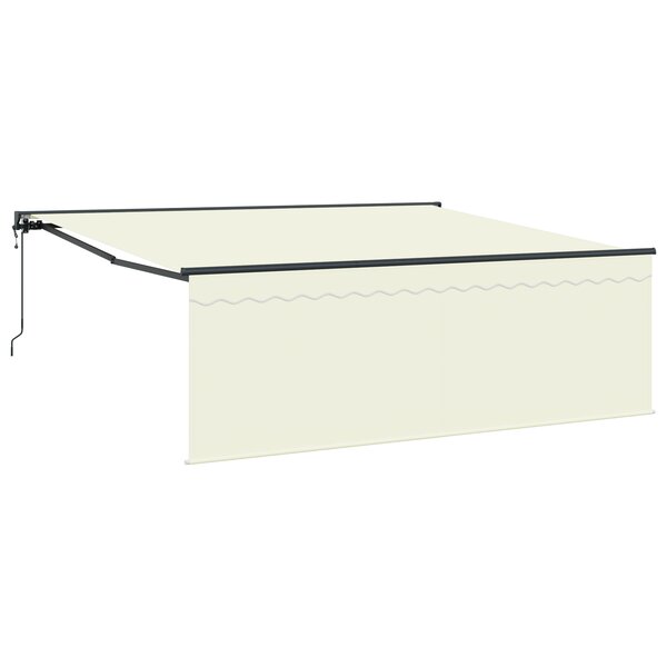 vidaXL Store rétractable automatique crème 350x250 cm