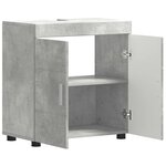 vidaXL Armoire de lavabo de salle de bain avec porte TULUM Gris béton