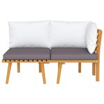 vidaXL Salon de jardin 2 Pièces avec coussins Bois d'acacia solide