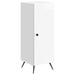 vidaXL Buffet Blanc brillant 33 x 34 5 x 90 cm Bois d'ingénierie